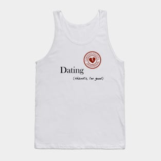 Dating. Cardiologists seal of disapproval Tank Top